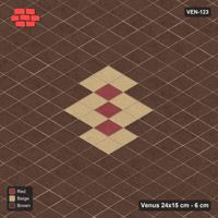 Interlock (Pasco) 24x15 cm · VEN-123 · Central diamond medallion, kerb frame