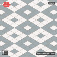 Interlock (Pasco) 24x15 cm · VEN-131 · Chequer blocks with centre accent, 3x3, kerb frame