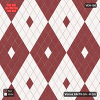 Interlock (Pasco) 24x15 cm · VEN-150 · Chequer blocks with centre accent, 5x5, turned 90 deg