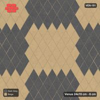 Interlock (Pasco) 24x15 cm · VEN-151 · Large block chequer, 80 cm squares, turned 90 deg, kerb frame