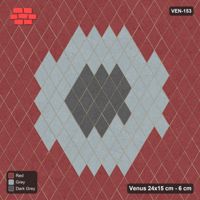 Interlock (Pasco) 24x15 cm · VEN-153 · Centre-out tonal octagon field, turned 90 deg, kerb frame