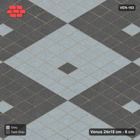Interlock (Pasco) 24x15 cm · VEN-163 · Chequer blocks with centre accent, 6x6, kerb frame