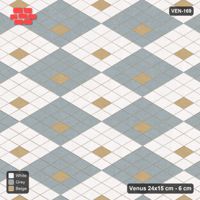 Interlock (Pasco) 24x15 cm · VEN-169 · Chequer blocks with centre accent, 4x4