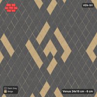 Interlock (Pasco) 24x15 cm · VEN-181 · Ringed diamond medallions, 120 cm repeat, turned 90 deg