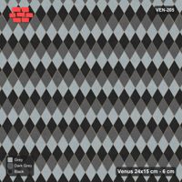 Interlock (Pasco) 24x15 cm · VEN-205 · Tumbling blocks, three tone, turned 90 deg