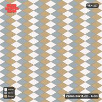 Interlock (Pasco) 24x15 cm · VEN-227 · Tumbling blocks, offset three tone