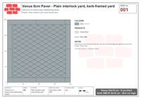 Interlock (Pasco) 24x15 cm · VEN8-001 · Plain interlock yard, kerb-framed yard