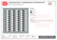 Interlock (Pasco) 24x15 cm · VEN8-007 · Tumbling blocks, kerb-framed yard