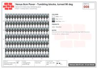 Interlock (Pasco) 24x15 cm · VEN8-008 · Tumbling blocks, turned 90 deg