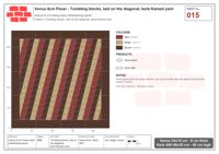Interlock (Pasco) 24x15 cm · VEN8-015 · Tumbling blocks, laid on the diagonal, kerb-framed yard