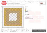 Interlock (Pasco) 24x15 cm · VEN8-018 · Concentric square courses, turned 90 deg, kerb-framed yard