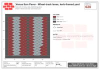 Interlock (Pasco) 24x15 cm · VEN8-020 · Wheel-track lanes, kerb-framed yard
