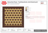 Interlock (Pasco) 24x15 cm · VEN8-021 · Tumbling blocks, kerb-framed yard
