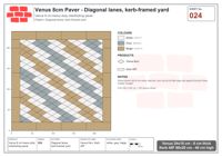 Interlock (Pasco) 24x15 cm · VEN8-024 · Diagonal lanes, kerb-framed yard