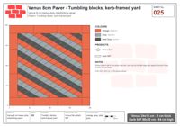 Interlock (Pasco) 24x15 cm · VEN8-025 · Tumbling blocks, kerb-framed yard