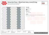 Interlock (Pasco) 24x15 cm · VEN8-028 · Wheel-track lanes, turned 90 deg
