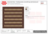 Interlock (Pasco) 24x15 cm · VEN8-031 · Tumbling blocks, turned 90 deg, kerb-framed yard