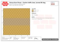 Interlock (Pasco) 24x15 cm · VEN8-033 · Centre traffic lane, turned 90 deg