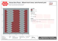 Interlock (Pasco) 24x15 cm · VEN8-037 · Wheel-track lanes, kerb-framed yard