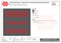 Interlock (Pasco) 24x15 cm · VEN8-038 · Cross lanes, turned 90 deg, kerb-framed yard