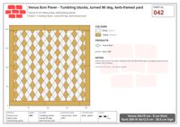 Interlock (Pasco) 24x15 cm · VEN8-042 · Tumbling blocks, turned 90 deg, kerb-framed yard