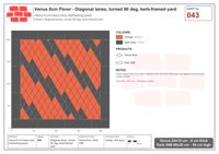 Interlock (Pasco) 24x15 cm · VEN8-043 · Diagonal lanes, turned 90 deg, kerb-framed yard