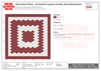 Interlock (Pasco) 24x15 cm · VEN8-046 · Concentric square courses, kerb-framed yard