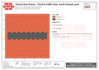 Interlock (Pasco) 24x15 cm · VEN8-049 · Centre traffic lane, kerb-framed yard