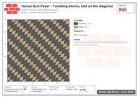 Interlock (Pasco) 24x15 cm · VEN8-050 · Tumbling blocks, laid on the diagonal