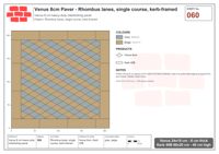 Interlock (Pasco) 24x15 cm · VEN8-060 · Rhombus lanes, single course, kerb-framed