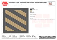 Interlock (Pasco) 24x15 cm · VEN8-066 · Rhombus lanes, double course, kerb-framed