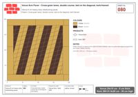 انترلوك (باسكو) 24x15 سم · VEN8-080 · Cross-grain lanes, مزدوج مدماك, laid على قطري, kerb-framed