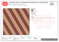 Interlock (Pasco) 24x15 cm · VEN8-082 · Cross-grain lanes, double course, turned 90 deg