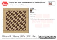 Interlock (Pasco) 24x15 cm · VEN8-083 · Argyle diagonal stripe, laid on the diagonal, kerb-framed