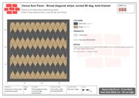 Interlock (Pasco) 24x15 cm · VEN8-088 · Broad diagonal stripe, turned 90 deg, kerb-framed