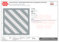 Interlock (Pasco) 24x15 cm · VEN8-089 · Broad diagonal stripe, laid on the diagonal, kerb-framed