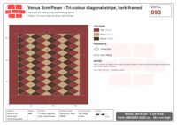 Interlock (Pasco) 24x15 cm · VEN8-093 · Tri-colour diagonal stripe, kerb-framed