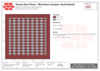 इंटरलॉक (पास्को) 24x15 सेमी · VEN8-101 · Rhombus chequer, kerb-framed