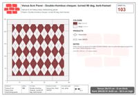 Interlock (Pasco) 24x15 cm · VEN8-103 · Double-rhombus chequer, turned 90 deg, kerb-framed