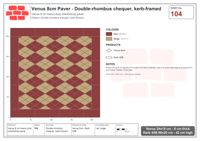 Interlock (Pasco) 24x15 cm · VEN8-104 · Double-rhombus chequer, kerb-framed