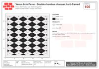 Interlock (Pasco) 24x15 cm · VEN8-106 · Double-rhombus chequer, kerb-framed