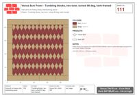 Interlock (Pasco) 24x15 cm · VEN8-111 · Tumbling blocks, two tone, turned 90 deg, kerb-framed