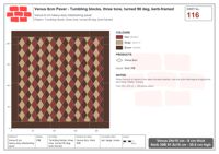 Interlock (Pasco) 24x15 cm · VEN8-116 · Tumbling blocks, three tone, turned 90 deg, kerb-framed
