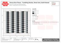 Interlock (Pasco) 24x15 cm · VEN8-117 · Tumbling blocks, three tone, kerb-framed