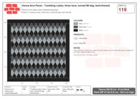 Interlock (Pasco) 24x15 cm · VEN8-119 · Tumbling cubes, three tone, turned 90 deg, kerb-framed