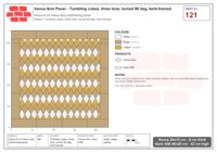 Interlock (Pasco) 24x15 cm · VEN8-121 · Tumbling cubes, three tone, turned 90 deg, kerb-framed