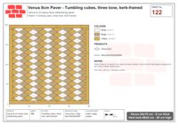 Interlock (Pasco) 24x15 cm · VEN8-122 · Tumbling cubes, three tone, kerb-framed