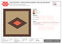 انترلوك (باسكو) 24x15 سم · VEN8-128 · مركزي rhombus ميدالية, عريض حلقة, kerb-framed