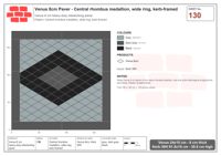 انترلوك (باسكو) 24x15 سم · VEN8-130 · مركزي rhombus ميدالية, عريض حلقة, kerb-framed