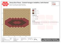 انترلوك (باسكو) 24x15 سم · VEN8-133 · مركزي سداسي ميدالية, kerb-framed